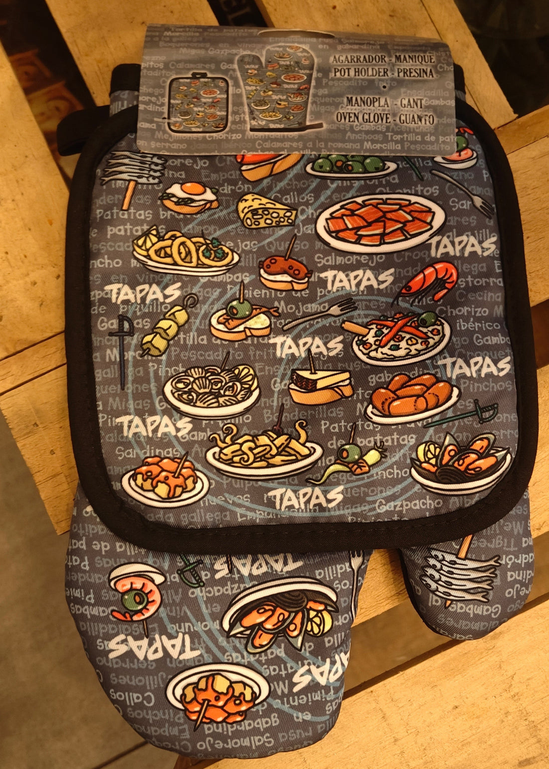 Oven Mit and Pot Holder (Tapas Style)