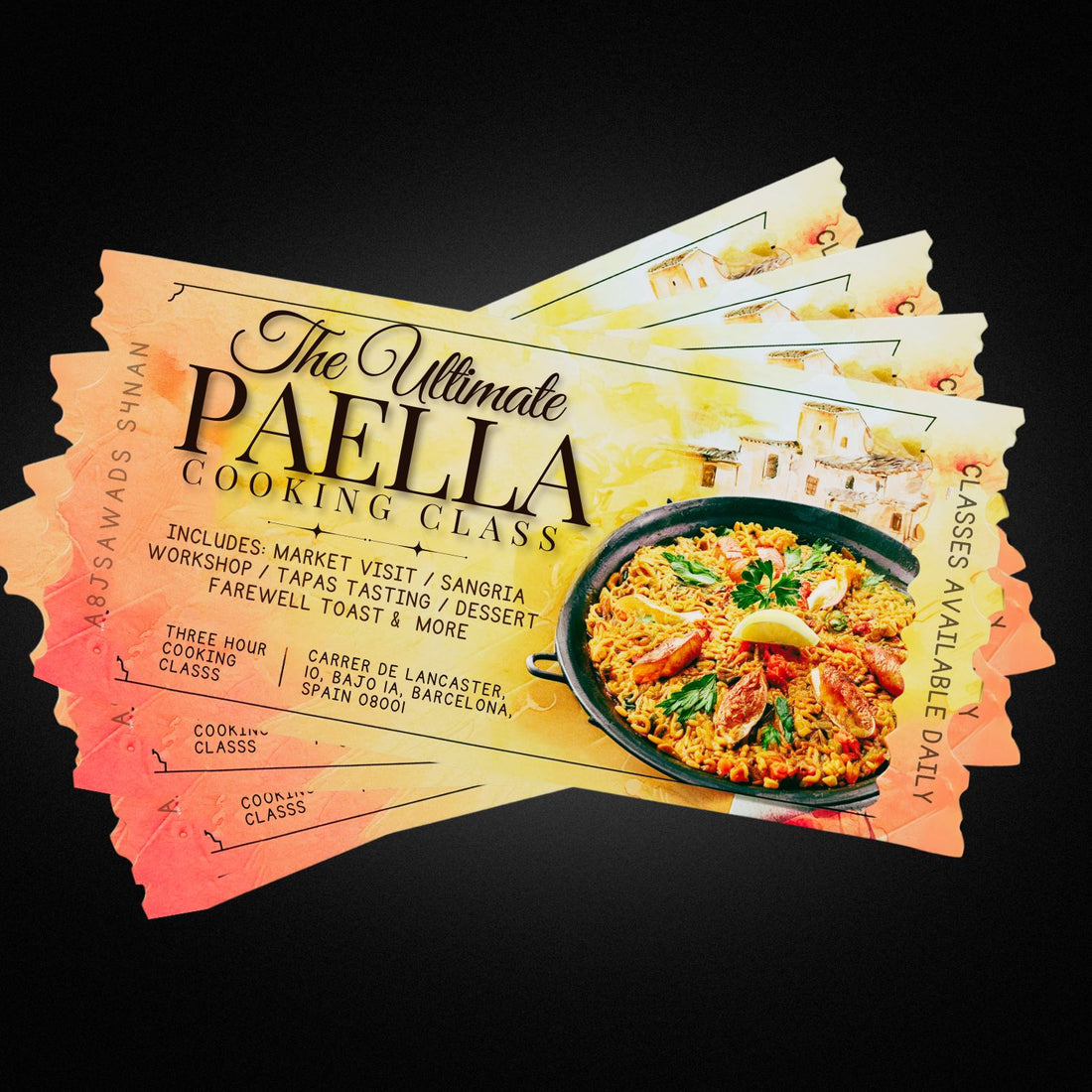 Paquete familiar de clase de cocina de paella definitiva (bono para 4 personas)